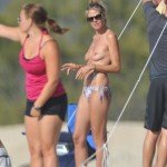 Heidi Klum topless in Corsica