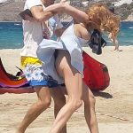 lindsay lohan fight in Greece