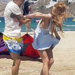 lindsay lohan fight in Greece